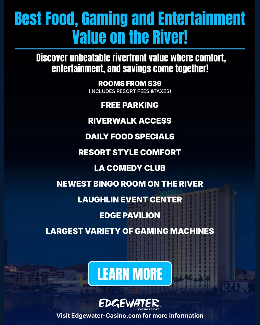 Aquarius & Edgewater Casino Resorts sponsor advertisement